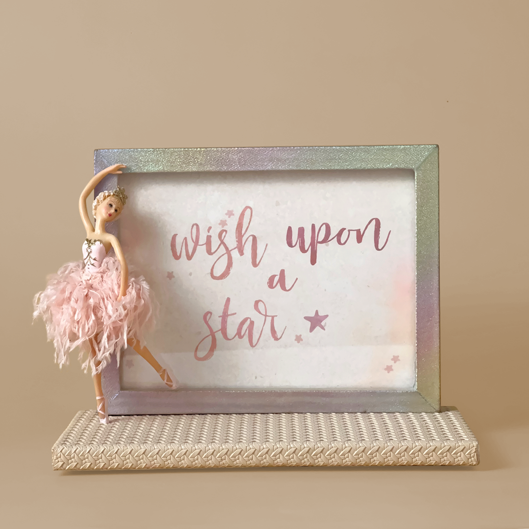 Wish Upon a Star Ballerina Frame Décor