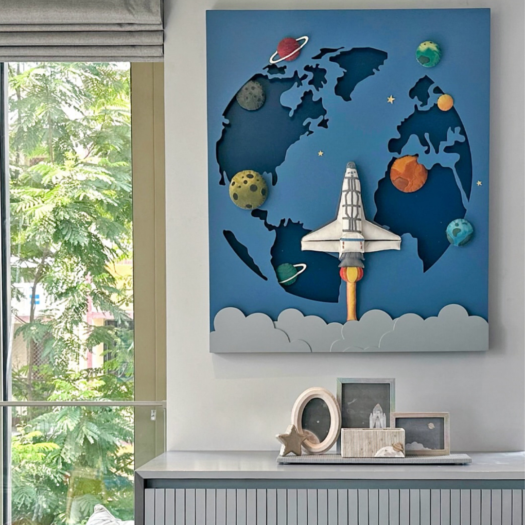 3D Space Adventure Wall Art