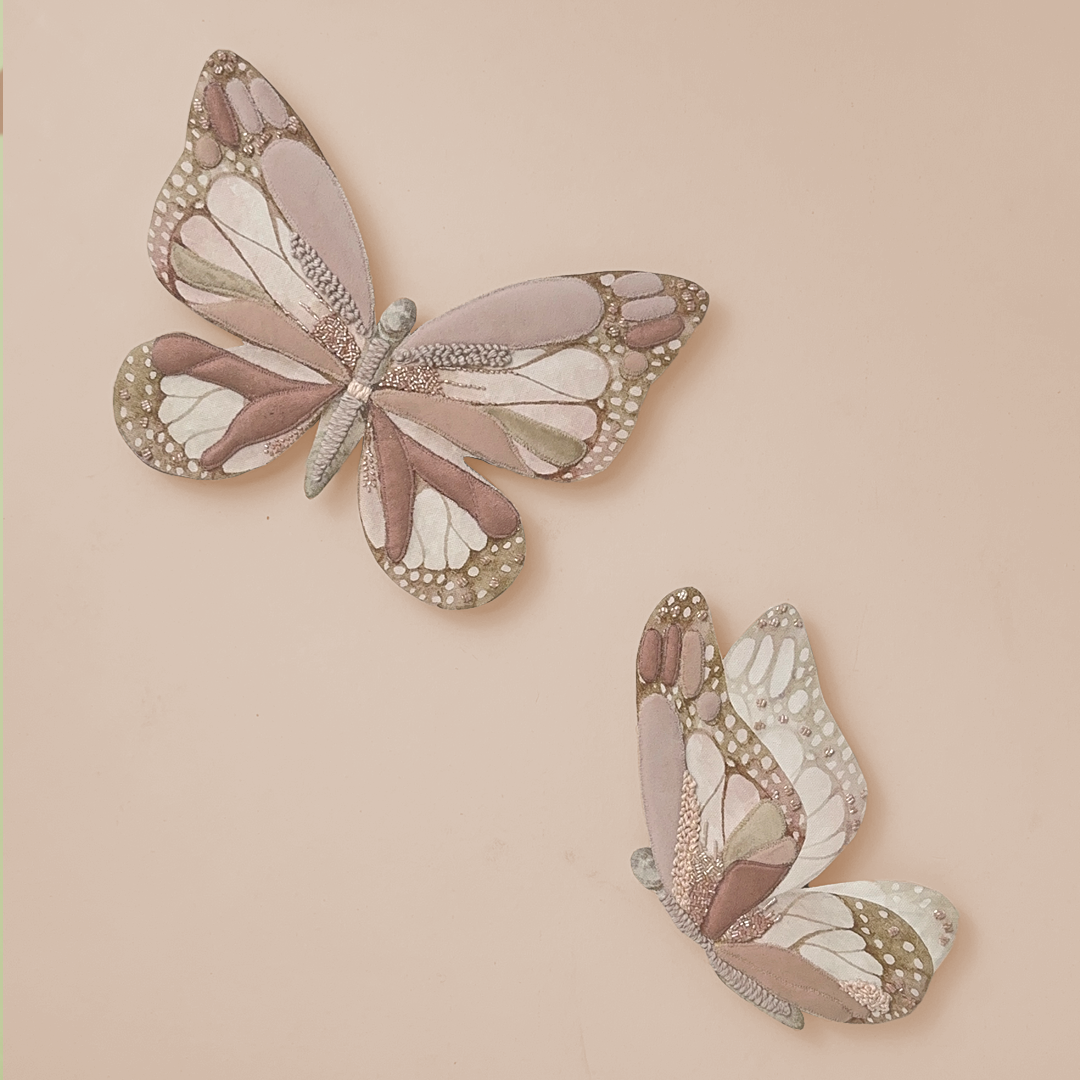 Blush Monarch 3D Butterfly Wall Art I