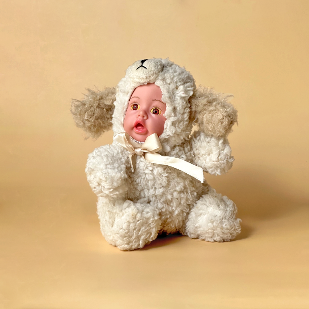 Lambie Baby Doll in Fuzzy Sheep Costume