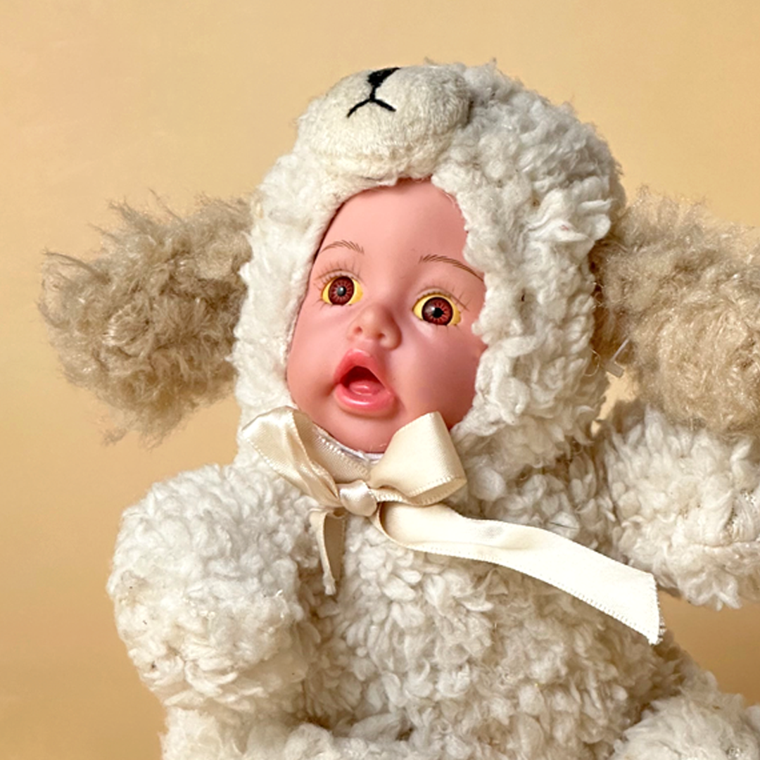 Lambie Baby Doll in Fuzzy Sheep Costume