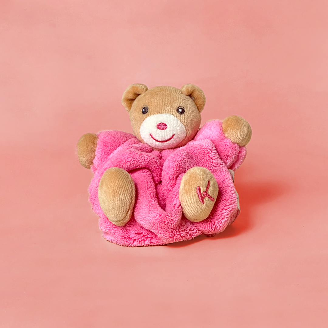 Pink Teddy Plush Comforter Toy