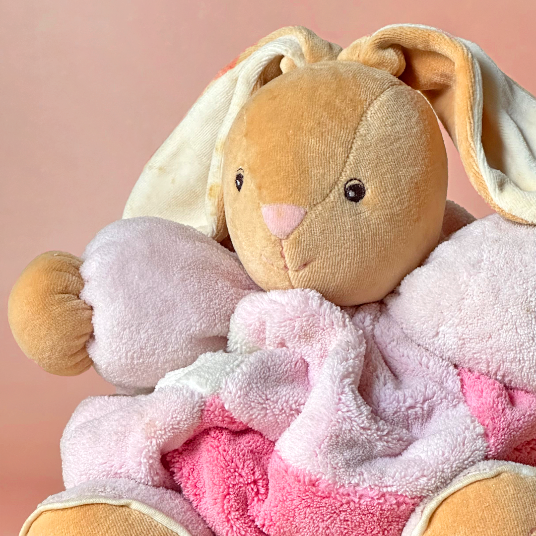 Pink Bunny Plush Comforter Toy