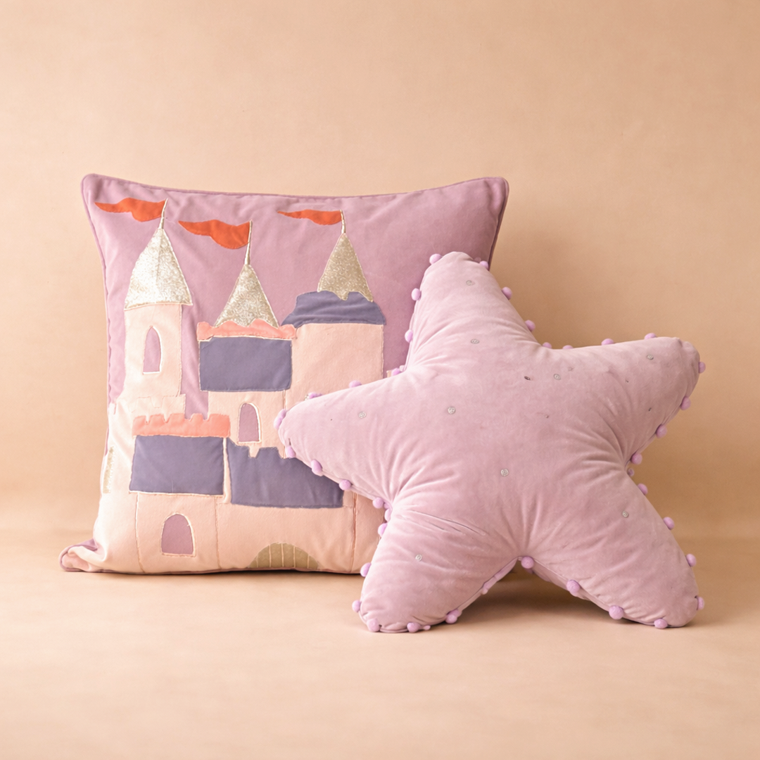 Rainbow Star Cushion Lilac