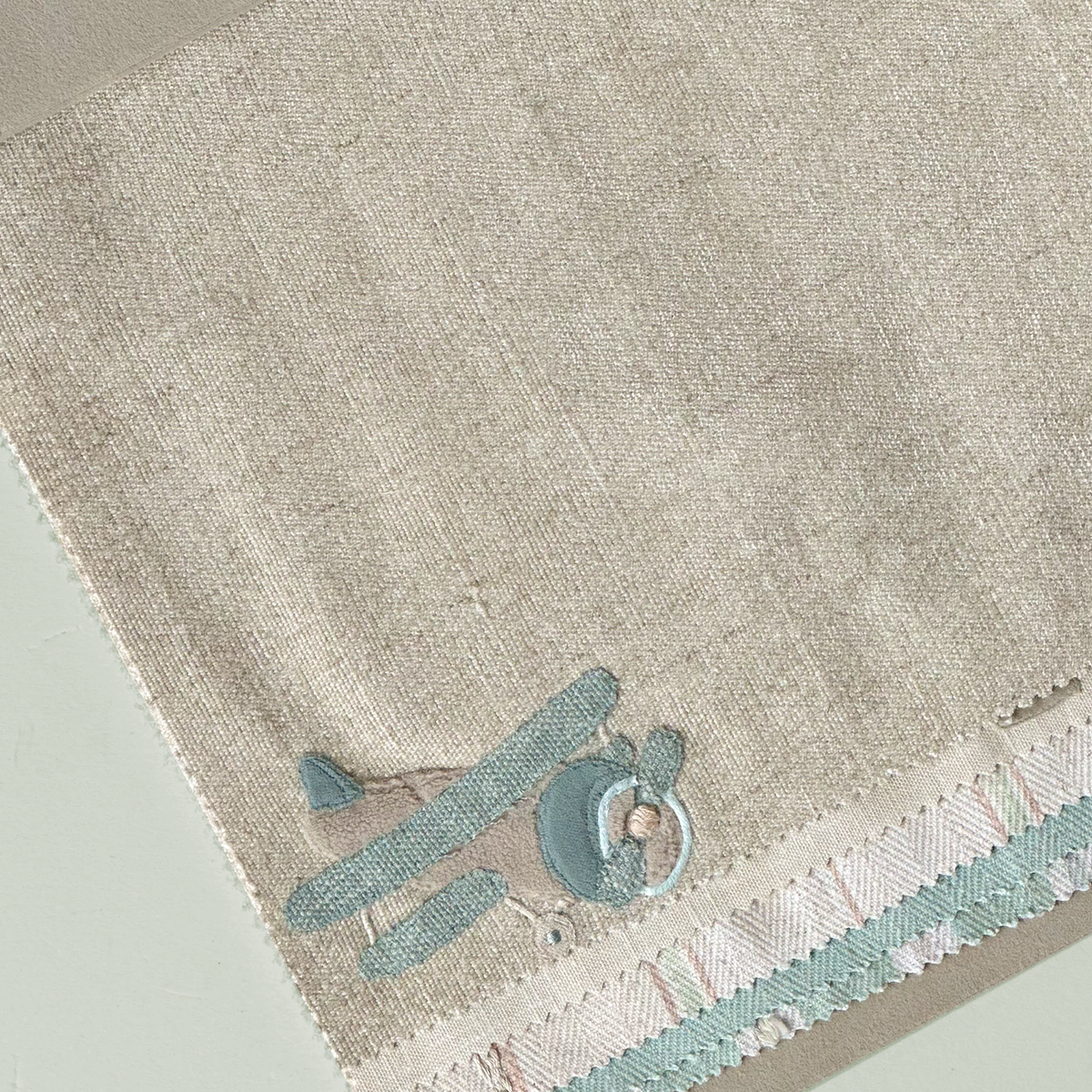 Bon Voyage Vintage Airplane Fabric