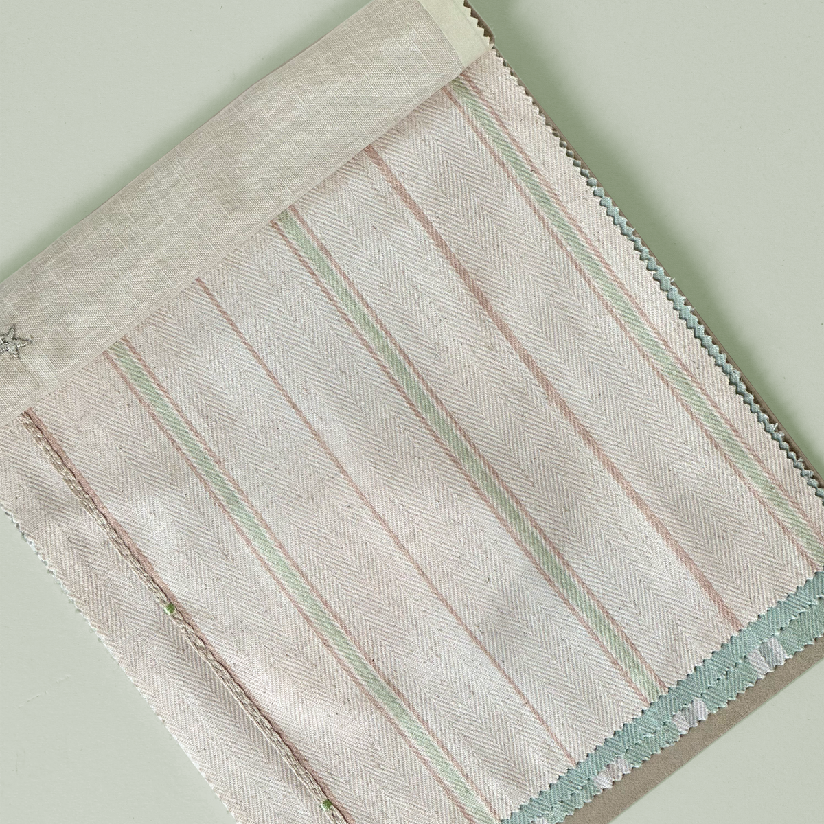 Bon Voyage Striped Herringbone Fabric