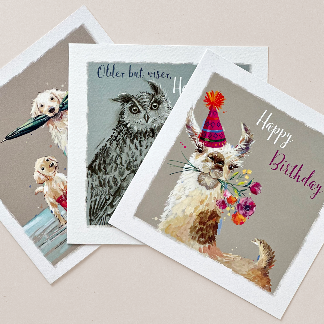 Whimsical Animal Birthday Card Set