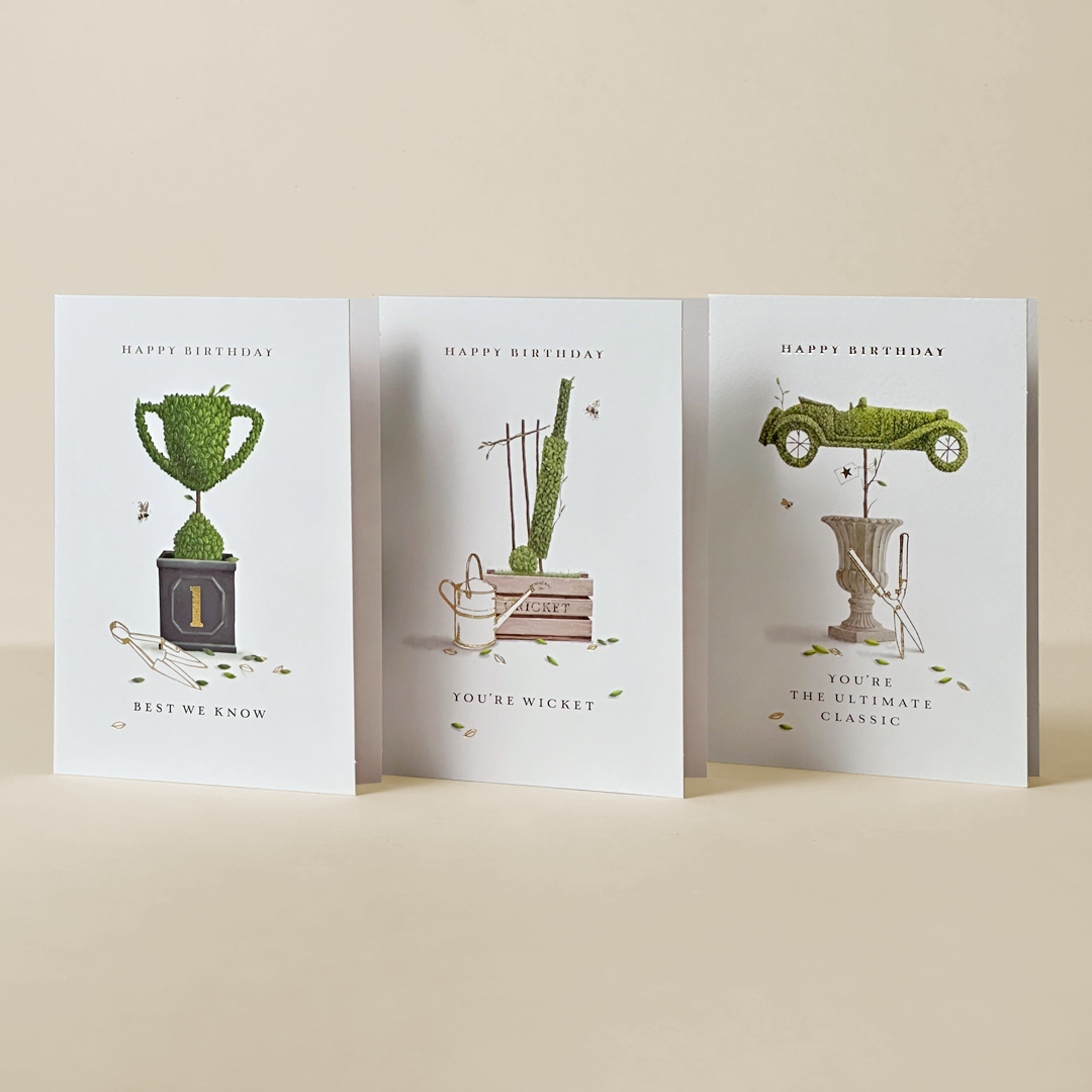 Garden-Inspired Birthday Greeting Card Set – 3