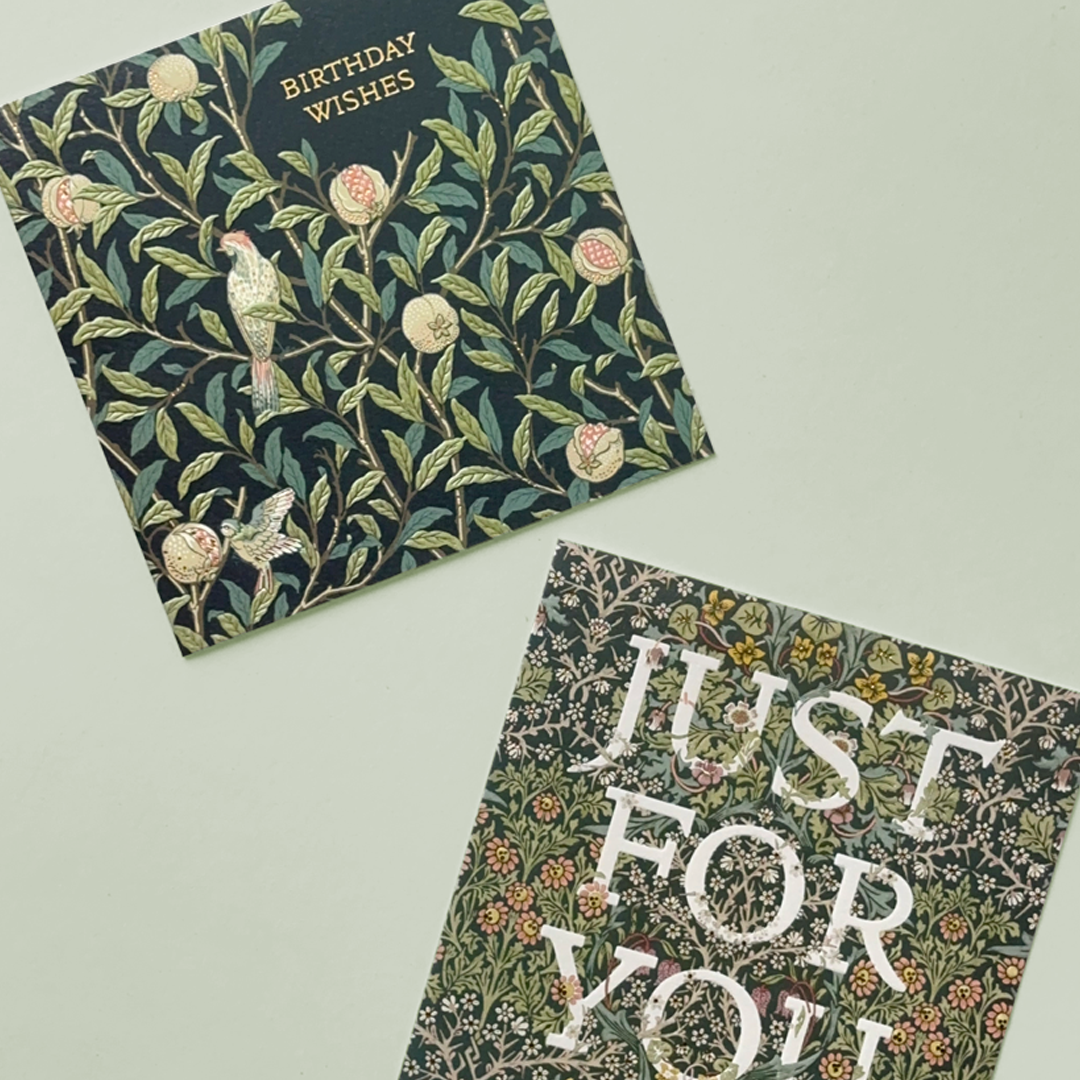 Elegant Botanical Square Greeting Cards