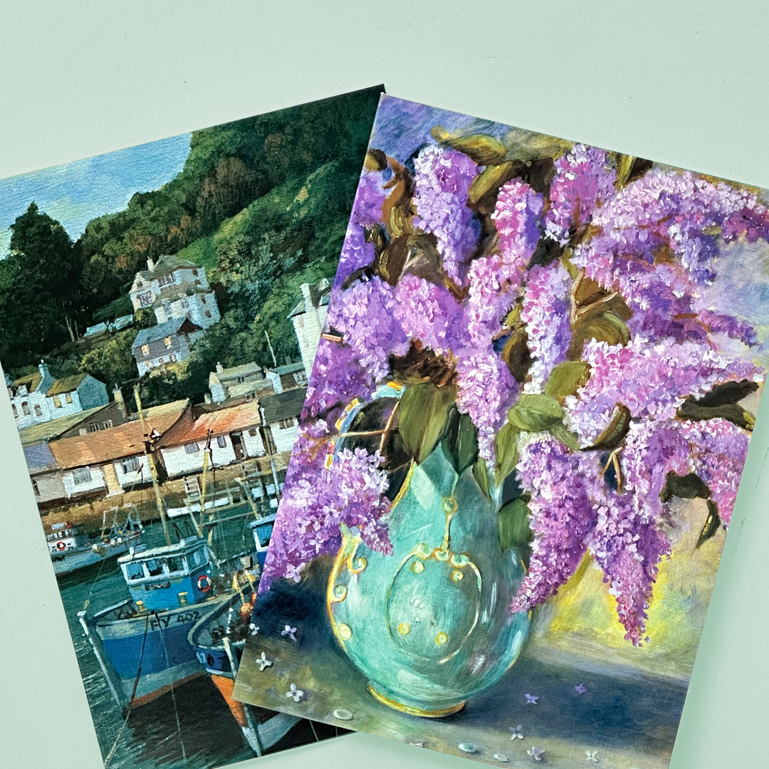 Art Print Greeting Cards – Floral & Harbour