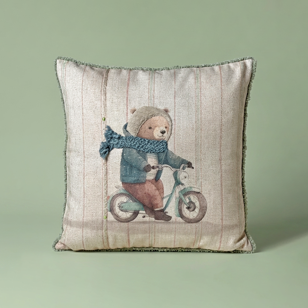 Cozy Bear Ride Cushion Cover
