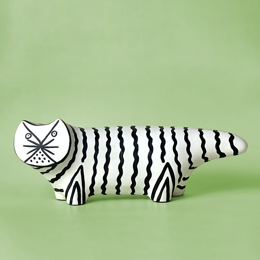 Monochrome Tiger Figurine