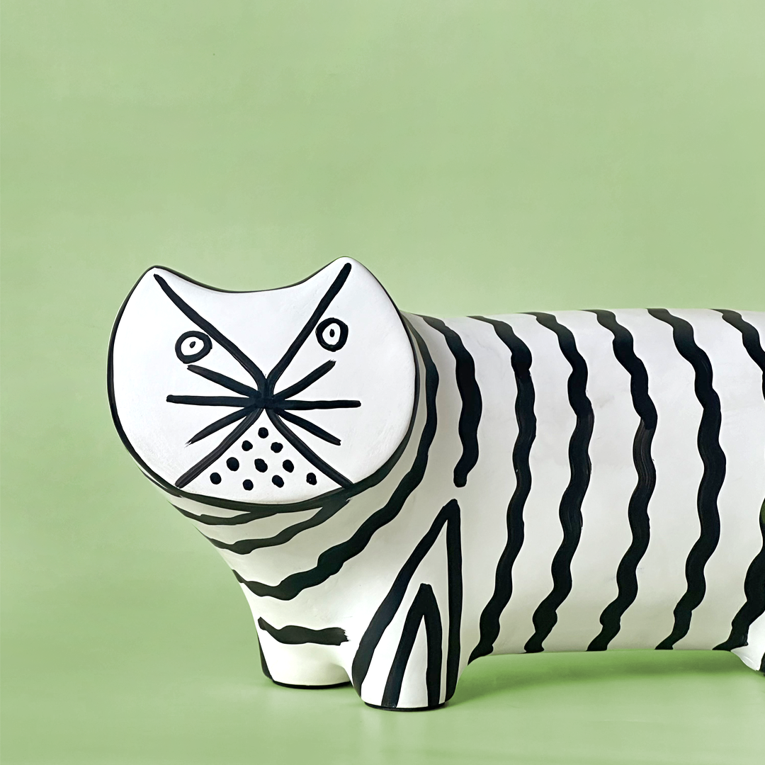 Monochrome Tiger Figurine