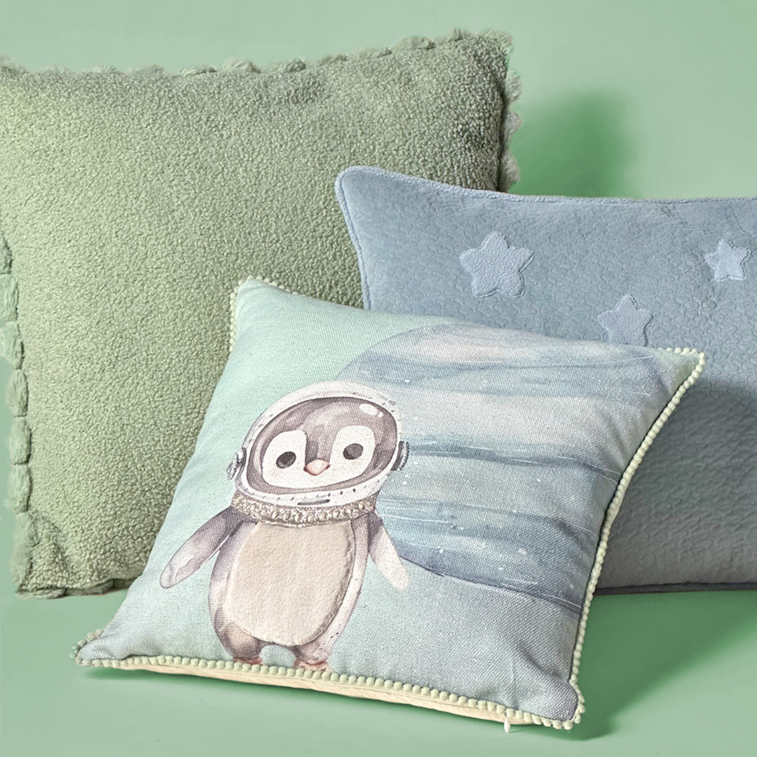 Cosmos Explorer Penguin Cushion