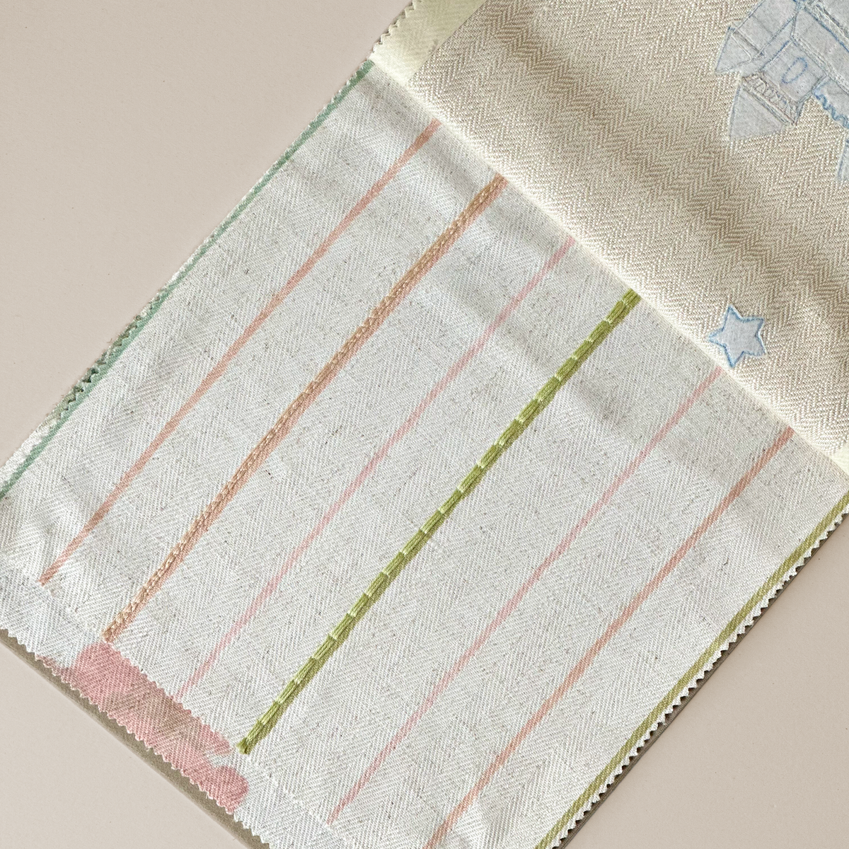 Delicate Pastel Striped Textile