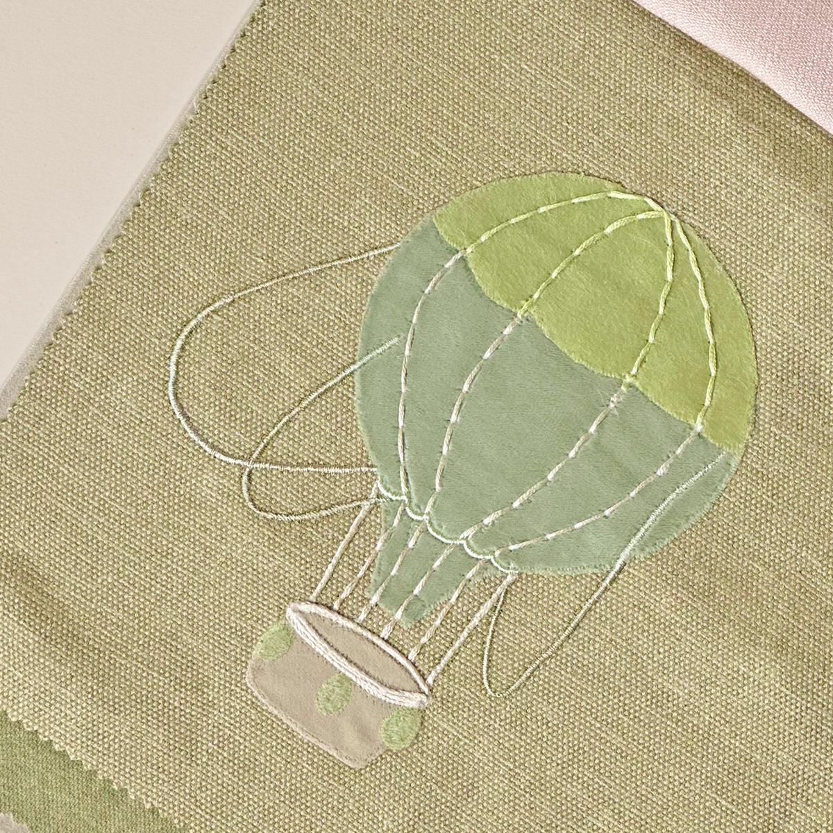Green Hot Air Balloon Textile