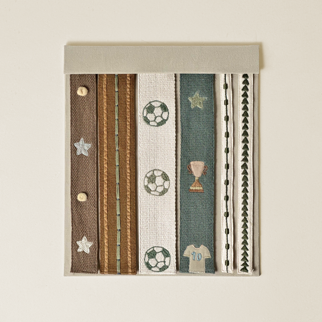 Star & Pom-Pom Embroidered Ribbon