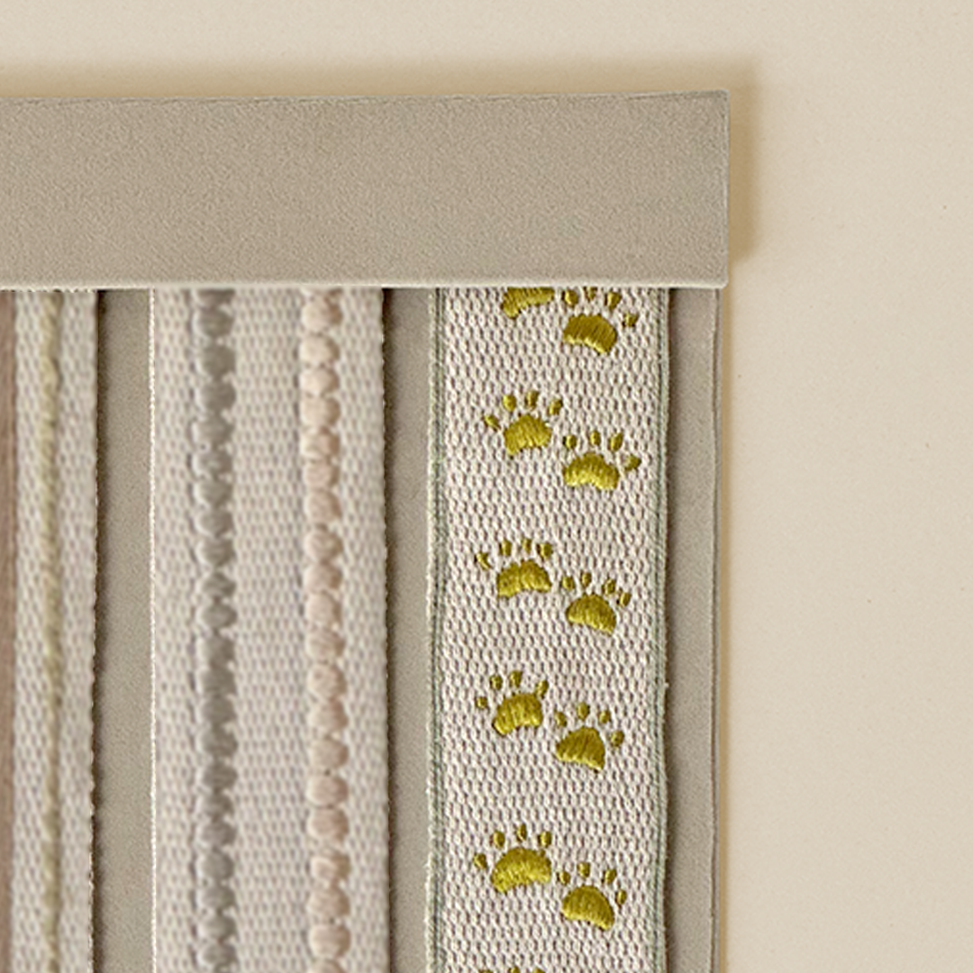 Golden Paw Print Ribbon