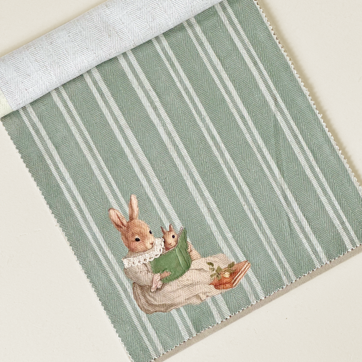 Striped Storytime Bunny Textile