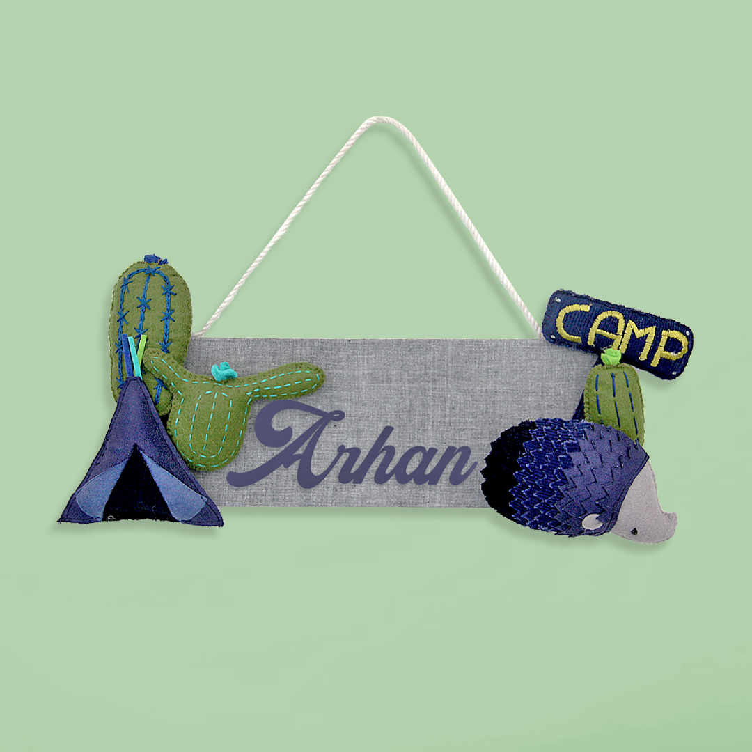 Camper Boy Name Plate