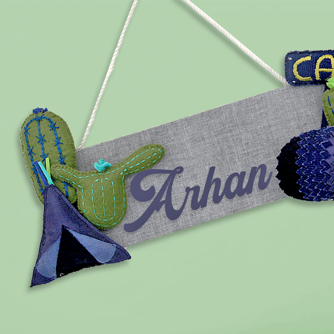 Camper Boy Name Plate