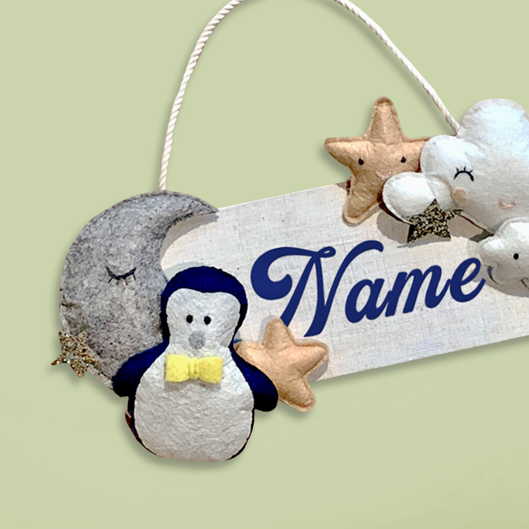 Stars and Clouds Name Plate