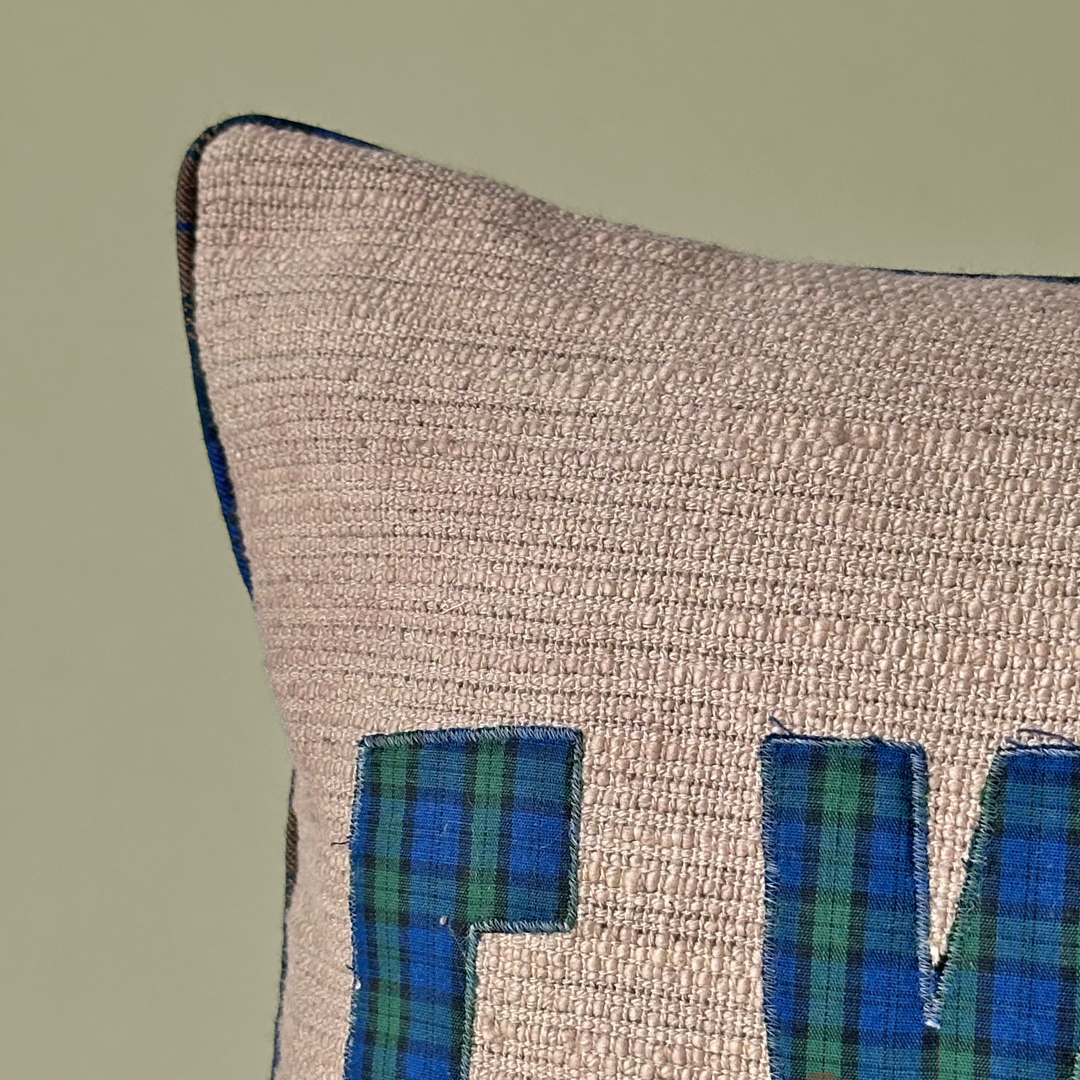 Explorer Typography Embroidered Cushion