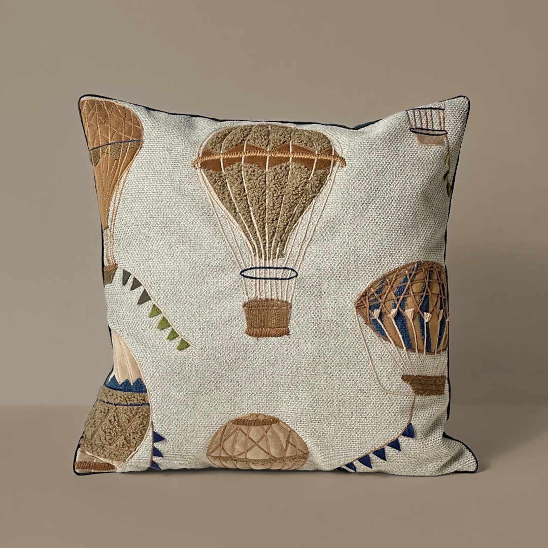 Sky Voyage Hot Air Balloon Cushion Cover