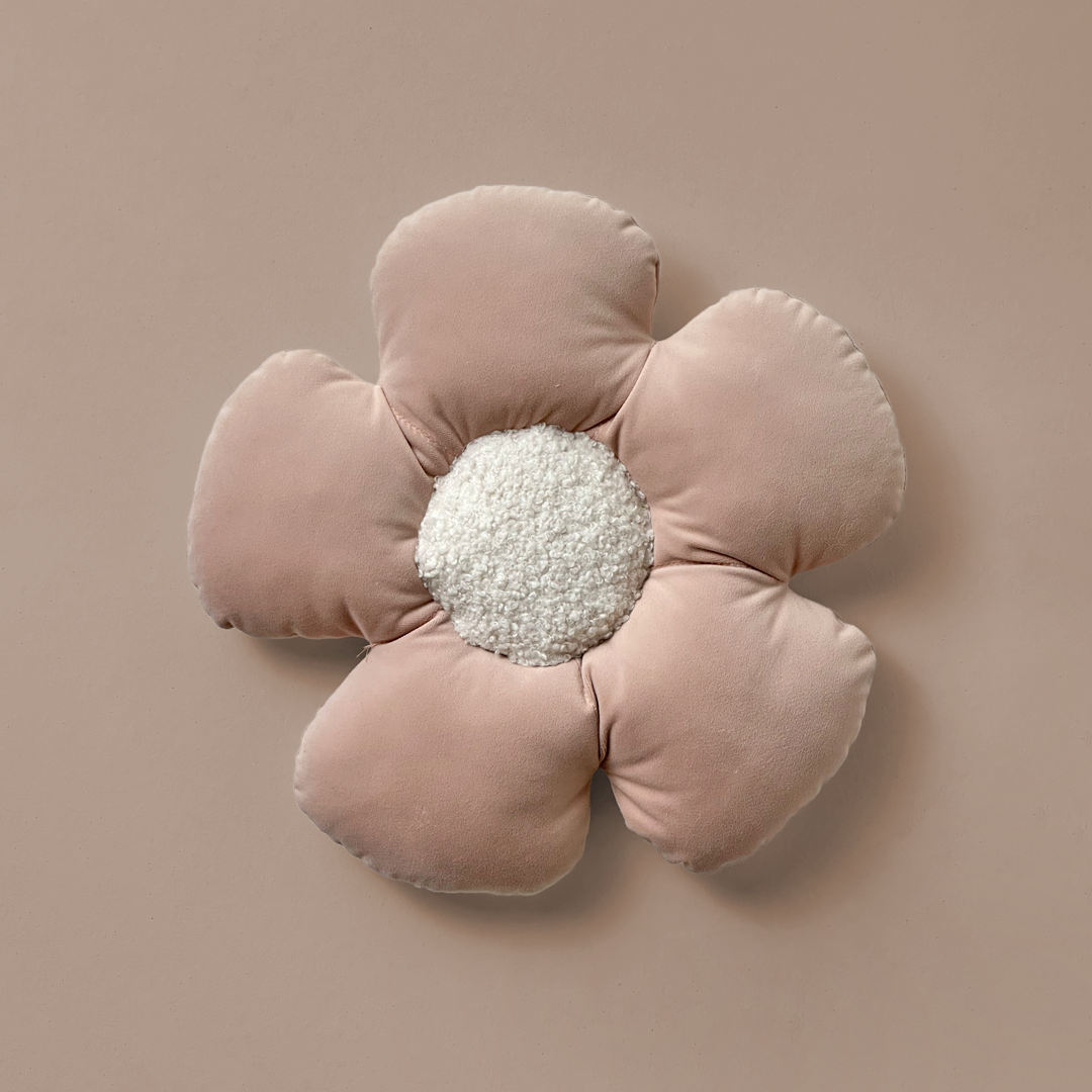 Blush Pink Flower-Shaped Cushion