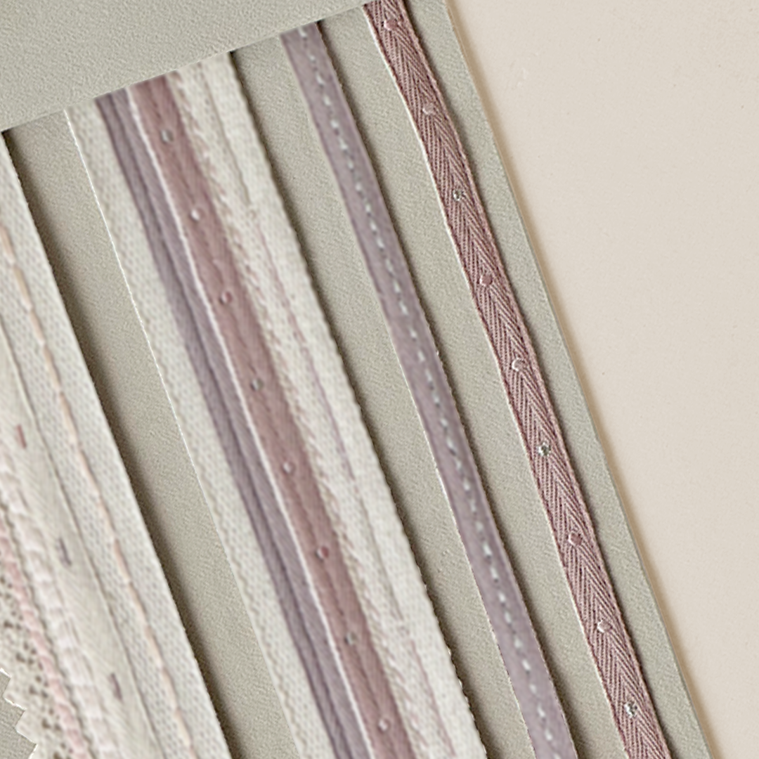 Narrow Herringbone Stitched Trim