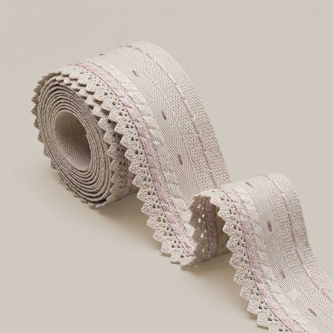 Scalloped Crochet Edge Woven Trim