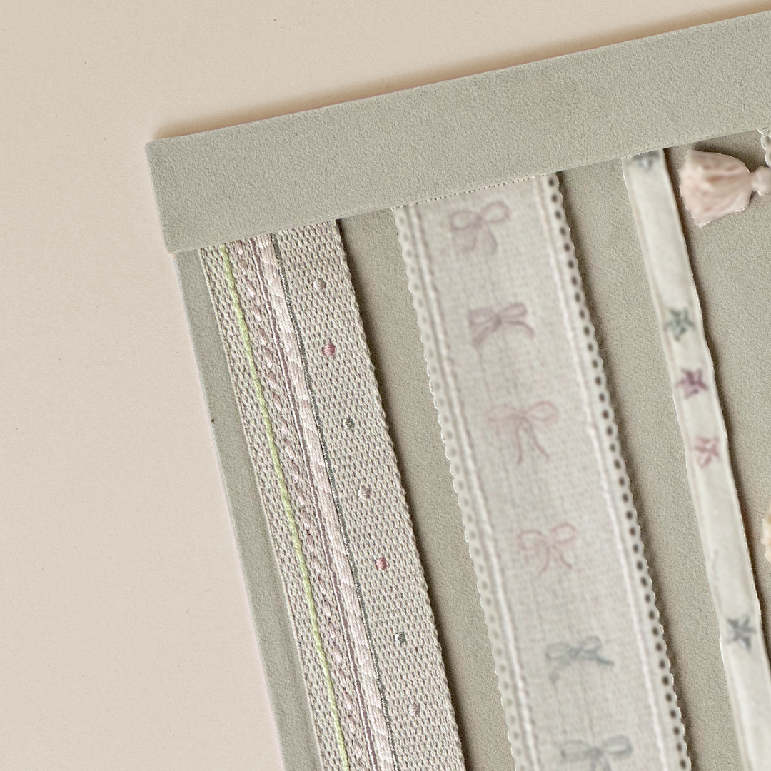 Pastel Embroidered Striped Woven Trim