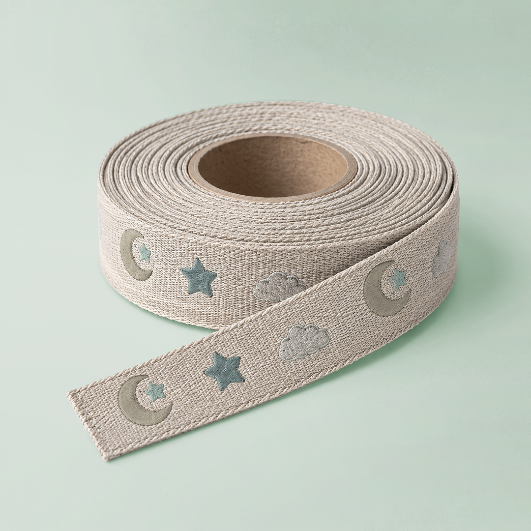 Celestial Embroidered Woven Passementerie Trim