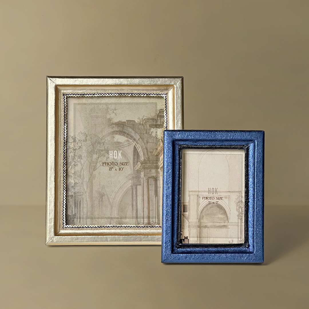 Midnight Blue Faux Leather Photo Frame