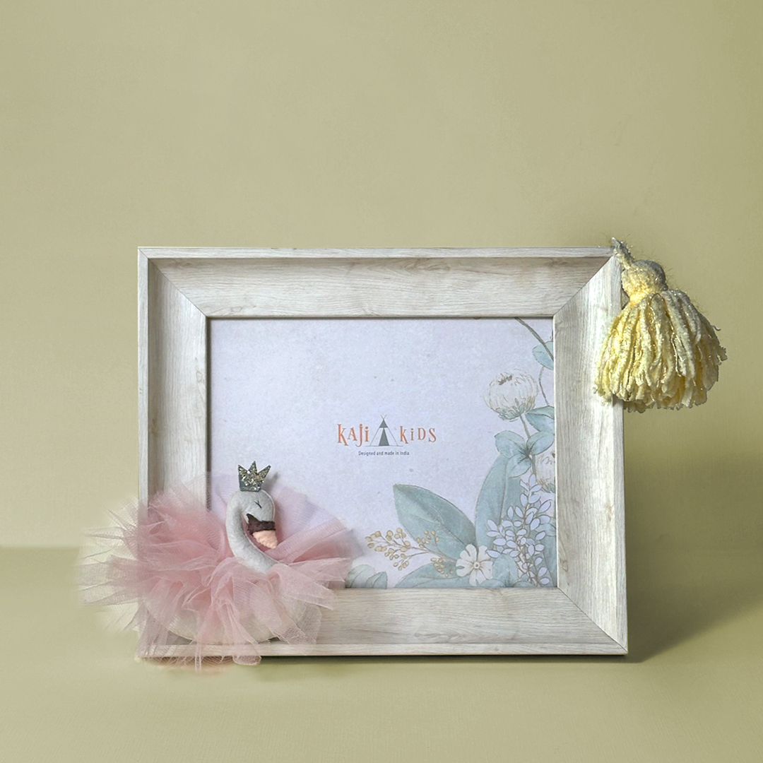 Ms Swan on a frame