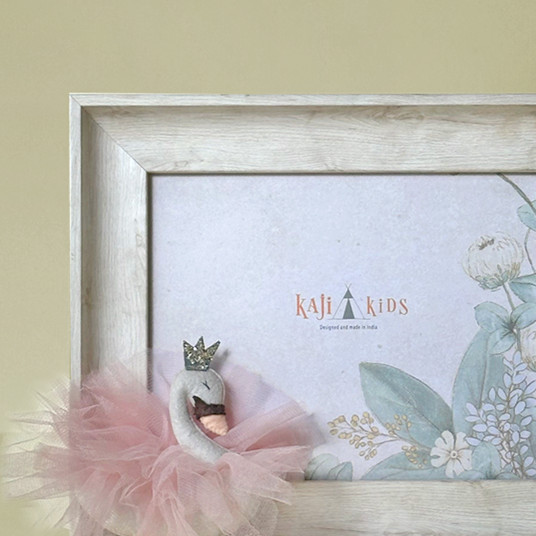 Ms Swan on a frame