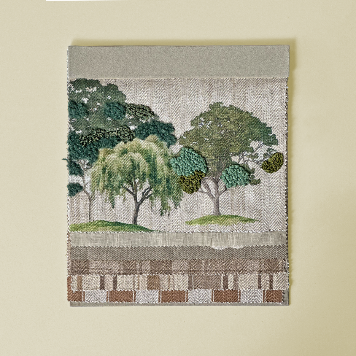 Verdant Grove Embroidered Linen