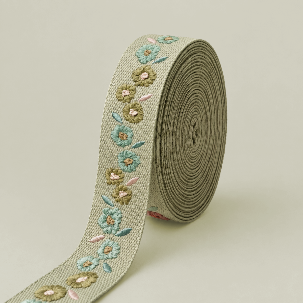 Floral Embroidered Passementerie Trim