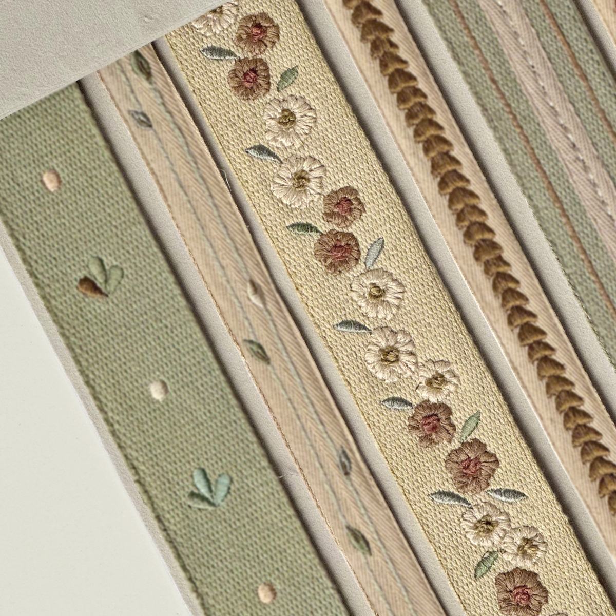 Floral Embroidered Tape Trim