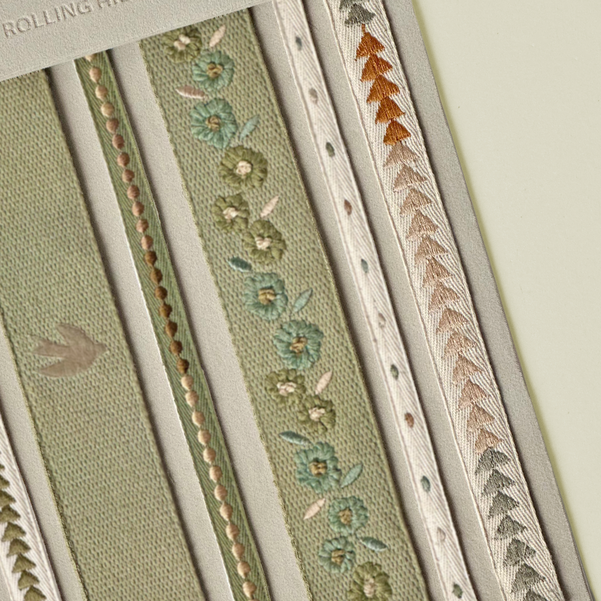 Embroidered Chevron Border Trim