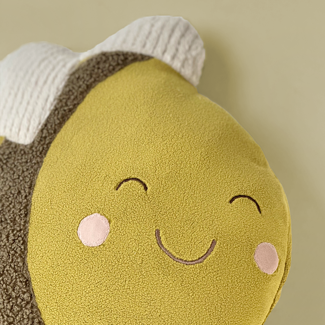 Happy Bumblebee Plush Cushion