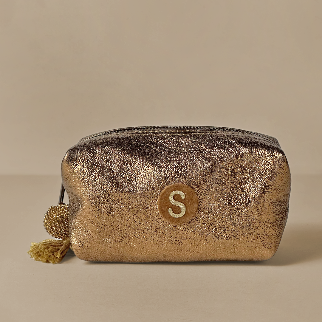 Mini Glitter Pouch - Copper