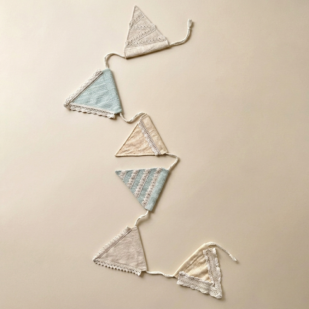 Soft Pastel Handcrafted Triangle Bunting