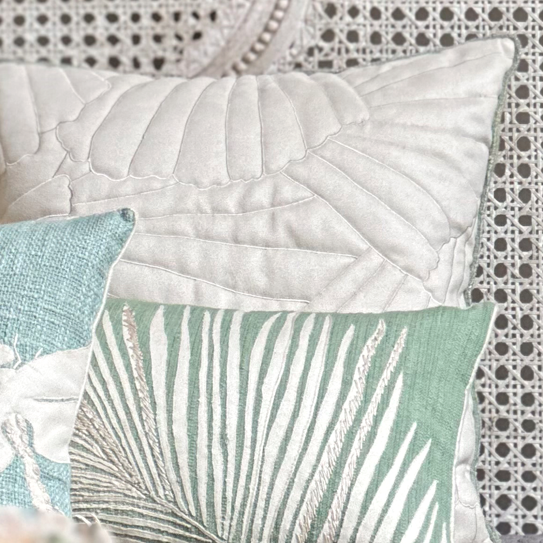 Palma embroidered cushion