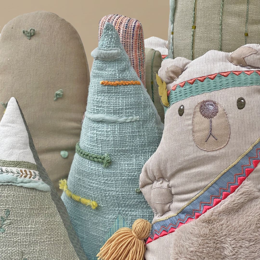 Tribal Bear Shaped Cushion