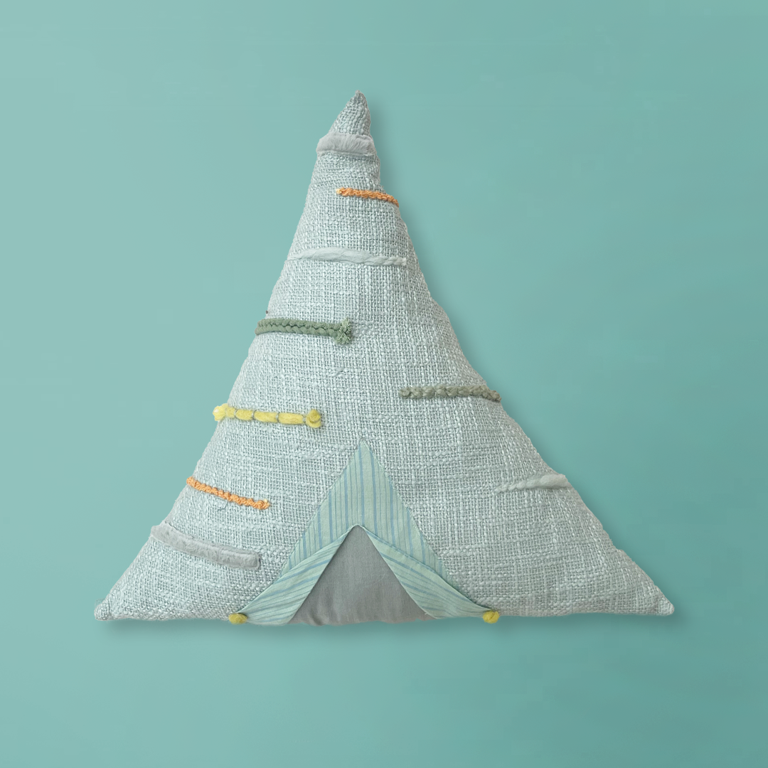 Tee Pee Large (sage) Shaped Cushion