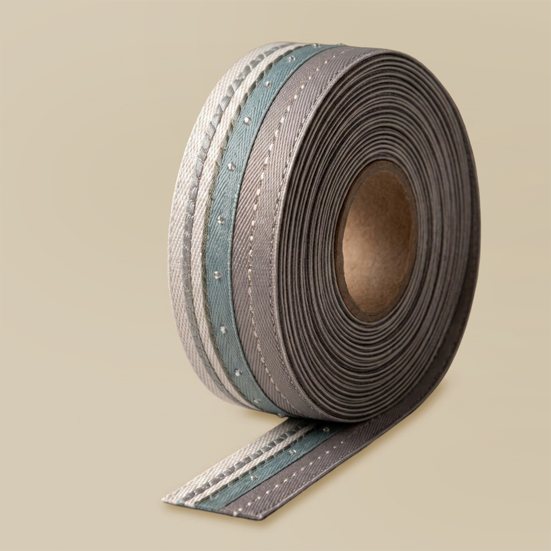 Multi-Stripe Stitched Twill Ribbon