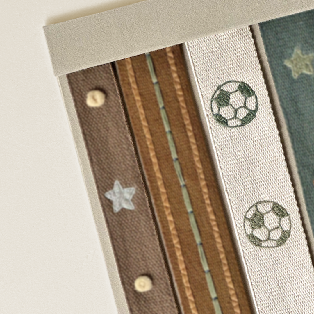 Embroidered Soccer Ball Ribbon