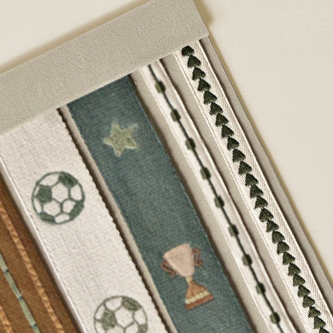 Embroidered Geometric Arrow Ribbon