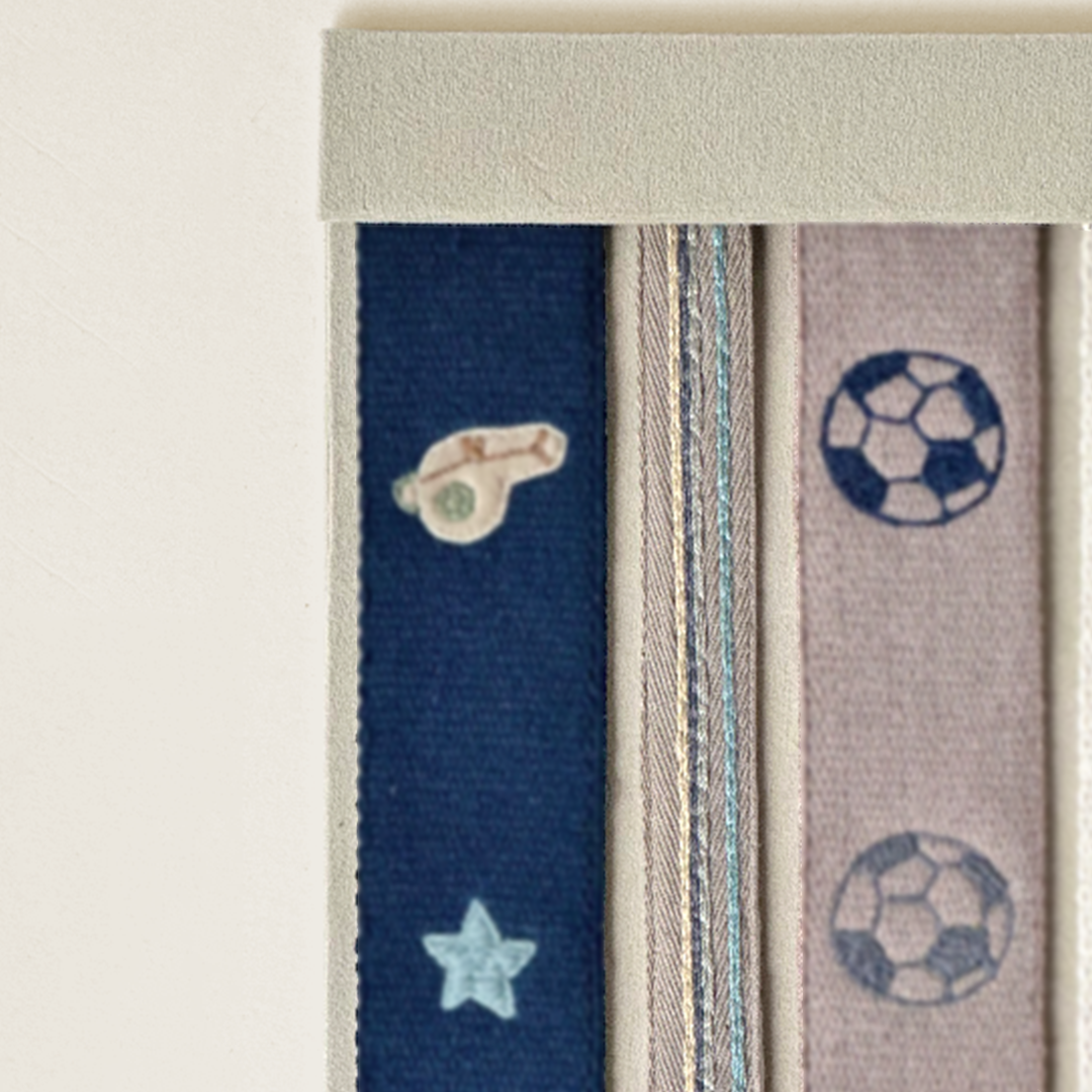 Embroidered Multi-Stripe Twill Ribbon